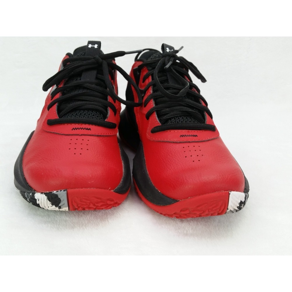 Youth Under Armour Basketball Shoes Red Black Sneakers Art 3025617-600 6.5Y 6.5 - Picture 4 of 13